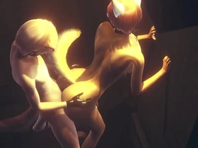 Furry Yaoi - Fox gives boy a handjob then fucks him against the wall in an alley - Anime Manga Asian Japanese Game Porn Gay gay porn massage asian