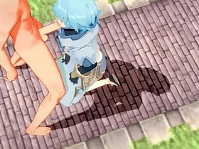 Genshin Impact Yaoi - Tartaglia x Chongyun HardSex - Sissy crossdress Japanese Asian Manga Anime Game Porn Gay gay cruising porn chinese