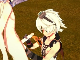 Genshin Impact Yaoi- Bennett Handjob and fucked by Razor - Japanese asian manga anime game porn gay gay japan porn tube