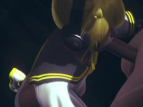 Vocaloid Femboy Yaoi - Can Len swallow this big cock? - Japanese Asian Manga anime game porn gay hot japan gay porn