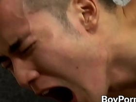 Japanese jock Yoshi Kawasaki cums after hardcore doggystyle gay teen japanese porn