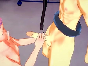 Jujutsu Kaisen Yaoi - Yuji Itadori Handjob and fucked by Sakuna - Sissy crossdress Japanese Asian Manga Anime Game Porn Gay japanese pool gay porn