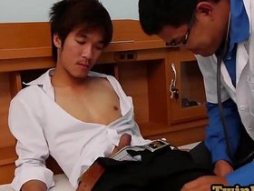 Tiny Asian twink anallydrilled by doctor after rimming chinese and chinese gay porn