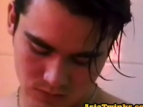 Asian handsome amateur twink jerks cock in the bathroom japanese gay porn star name