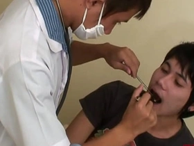 Slim Asian patient barebacked by doctor for cumshot porn gay cum chinese