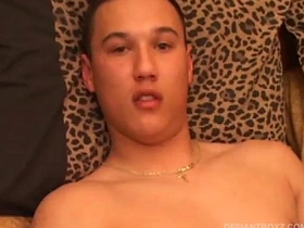 Twink Arik Strips Naked and Strokes Out His Cum 2017 japanese gay porn