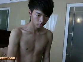 Cute Asian Twink Jerk Off After Shower chinese oil gay porn