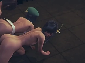 Genshin Impact Yaoi - 2 Venti Dildo and threesome - Sissy crossdress Japanese Asian Manga Anime Game Porn Gay gay porn doctor chinese