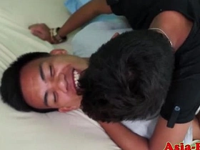 Asian twink bareback fucking before cumshot asian big cock gay porn